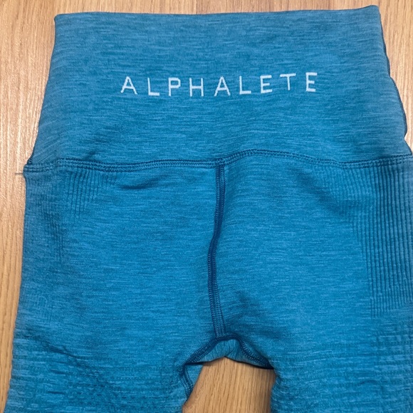 Alphalete size XS turquoise Teal Leggings gym yoga workout pants - Picture 8 of 10